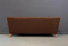 1960s American Studio Craft Oak Sofa with Thistle Carving Mid Century - 3681100