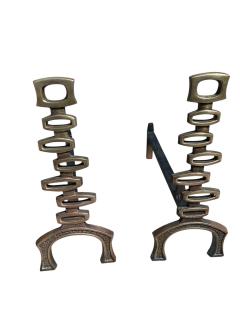 1960s Bronze andirons - 4368001