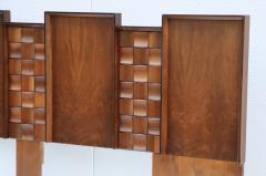 1960s Brutalist Walnut King Size Headboard From Canada - 2635937