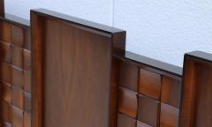 1960s Brutalist Walnut King Size Headboard From Canada - 2635938