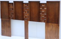 1960s Brutalist Walnut King Size Headboard From Canada - 2635940