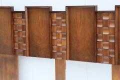 1960s Brutalist Walnut King Size Headboard From Canada - 2635941