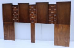 1960s Brutalist Walnut King Size Headboard From Canada - 2635943