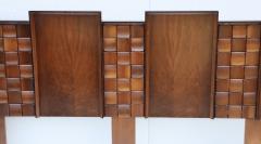 1960s Brutalist Walnut King Size Headboard From Canada - 2635944