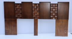 1960s Brutalist Walnut King Size Headboard From Canada - 2635945