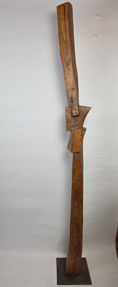 1960s California Brutalist Hand Carved Interlocking Old Growth Douglas Fir Totem - 4644327