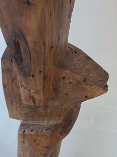 1960s California Brutalist Hand Carved Interlocking Old Growth Douglas Fir Totem - 4644330