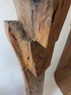 1960s California Brutalist Hand Carved Interlocking Old Growth Douglas Fir Totem - 4644331