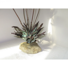 1960s Copper and Stone Tabletop Sculpture by Steck - 2687394