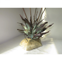 1960s Copper and Stone Tabletop Sculpture by Steck - 2687403
