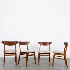 1960s Danish Upholstered Teak Chairs Set of Four - 3770528