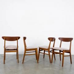 1960s Danish Upholstered Teak Chairs Set of Four - 3770531