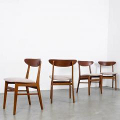 1960s Danish Upholstered Teak Chairs Set of Four - 3770544