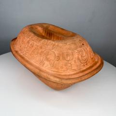 1960s Decorative Terracotta Lidded Clay Baker Casserole