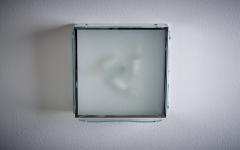 1960s Design Flush Mount in Clear Glass Nos Italy - 3231623