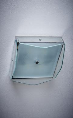 1960s Design Flush Mount in clear glass nos Italy - 3231602