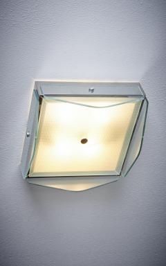1960s Design Flush Mount in clear glass nos Italy - 3231604