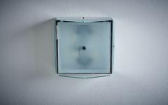 1960s Design Flush Mount in clear glass nos Italy - 3231606