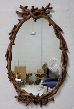 1960s Francisco Hurtado Wall Mirror From Spain With Branch Motif - 3277577