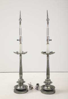 1960s French Aluminum Table Lamps - 3799324