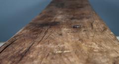 1960s French Solid Oak Primitive 73 Long Bench - 2241894