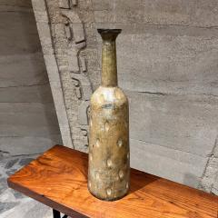 1960s Hammered Aluminum Vase Bottle Decorative Vintage - 3565519