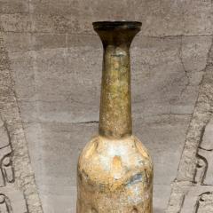 1960s Hammered Aluminum Vase Bottle Decorative Vintage - 3565523