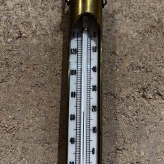1960s Hanging Brass Temperature Thermometer Gauge - 3158985