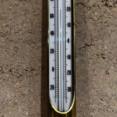 1960s Hanging Brass Temperature Thermometer Gauge - 3158987