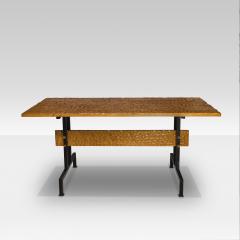 1960s Italian Desk Console hand chiseled Wood - 4015233