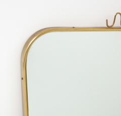 1960s Italian Modernist Brass Wall Mirror - 2718829
