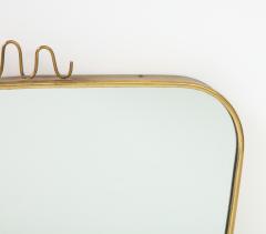 1960s Italian Modernist Brass Wall Mirror - 2718830