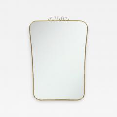 1960s Italian Modernist Brass Wall Mirror - 2724881