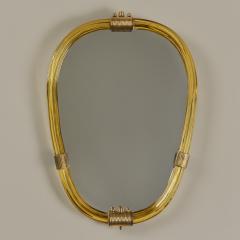 1960s Italian Murano gold oval mirror - 3594128