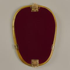 1960s Italian Murano gold oval mirror - 3594131