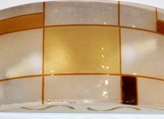 1960s Italian Orange Ivory Murano Glass Mondrian Design Flushmounts or Sconces - 997885