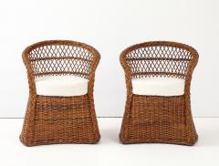 1960s Italian Rattan Lounge Chairs - 4356409