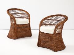 1960s Italian Rattan Lounge Chairs - 4356410