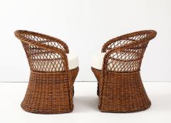 1960s Italian Rattan Lounge Chairs - 4356411