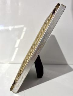 1960s Italian Vintage Mirror Gold Twisted Murano Glass Silvered Photo Frame - 3291223