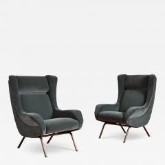 1960s Italian Wingback Armchairs - 4607914