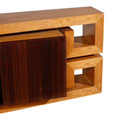1960s Italian modernist corner cabinet in oak rosewood - 4510059