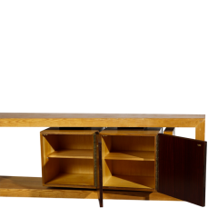 1960s Italian modernist corner cabinet in oak rosewood - 4510062