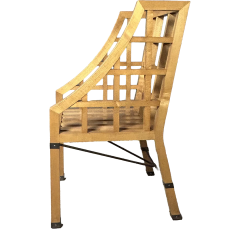 1960s Italian pair Lancetti Signorelli modernist blond walnut armchairs - 4524067