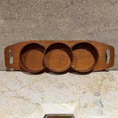 1960s Japanese Bent Plywood Sectioned Teak Service Tray - 3745373