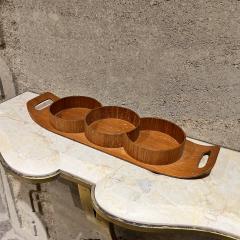 1960s Japanese Bent Plywood Sectioned Teak Service Tray - 3745375