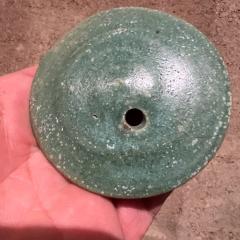 1960s Japanese Old Art Pottery Modern Green Tea Pot - 3422208