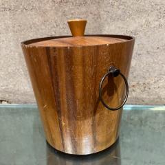 1960s KMC Barware Vintage Wood Ice Bucket Japan - 3393298