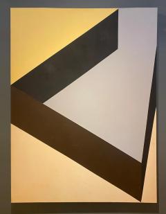 1960s Large Mid century Modern Abstract Hard Edge Painting - 4286053