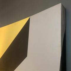 1960s Large Mid century Modern Abstract Hard Edge Painting - 4286091